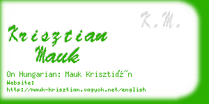 krisztian mauk business card